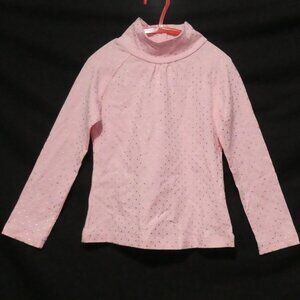 TANGERINE | size 5 | Pink Long Sleeve Shirt With Sparkling Gold Stars | NWOT